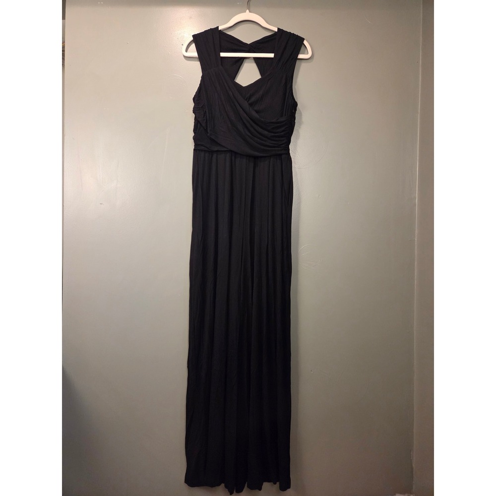 Anthropologie Moulinette Soeurs Molly Knit Wide Leg Jumpsuit, Size L, Black